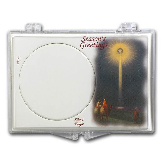 Snap-Lock Holder - Season's Greetings (Silver Eagle) Snap-Lock Holder - Season's Greetings (Silver Eagle)
