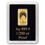 Solomon Islands 1/200 oz Gold Zodiac Ingot (Aquarius)