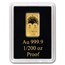 Solomon Islands 1/200 oz Gold Zodiac Ingot (Aries)