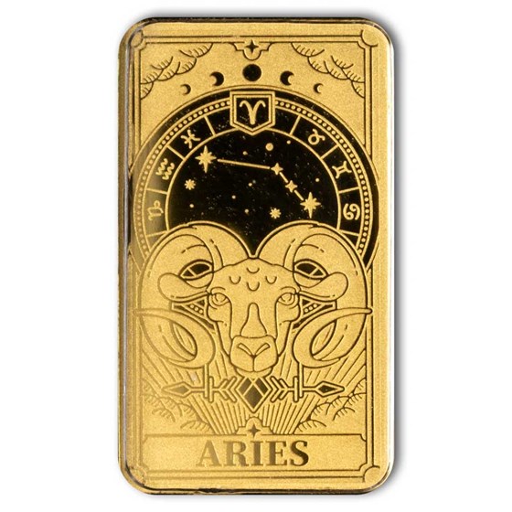 Solomon Islands 1/200 oz Gold Zodiac Ingot (Aries) Solomon Islands 1/200 oz Gold Zodiac Ingot (Aries)