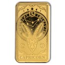 Solomon Islands 1/200 oz Gold Zodiac Ingot (Capricorn)
