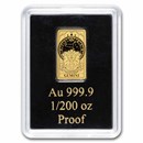 Solomon Islands 1/200 oz Gold Zodiac Ingot (Gemini) (Coin Only)