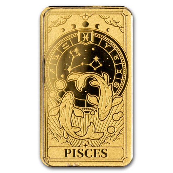 Solomon Islands 1/200 oz Gold Zodiac Ingot (Pisces) Solomon Islands 1/200 oz Gold Zodiac Ingot (Pisces)