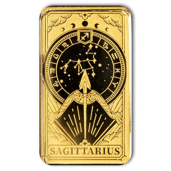 Solomon Islands 1/200 oz Gold Zodiac Ingot (Sagittarius) Solomon Islands 1/200 oz Gold Zodiac Ingot (Sagittarius)