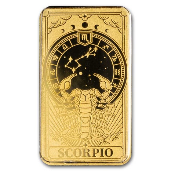 Solomon Islands 1/200 oz Gold Zodiac Ingot (Scorpio) Solomon Islands 1/200 oz Gold Zodiac Ingot (Scorpio)