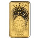 Solomon Islands 1/200 oz Gold Zodiac Ingot (Virgo)