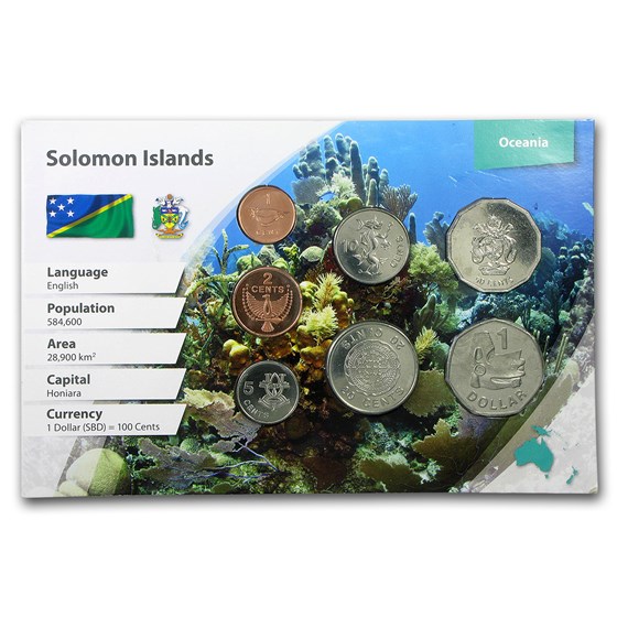 Solomon Islands 1 Cent - 1 Dollar 7-Coin Set BU Solomon Islands 1 Cent - 1 Dollar 7-Coin Set BU