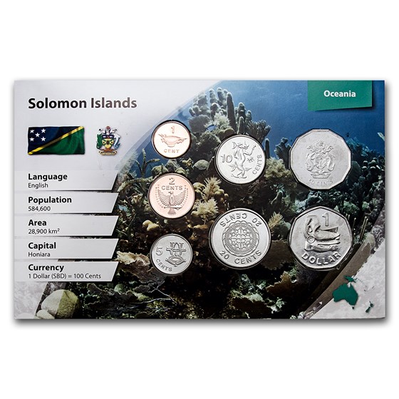 Solomon Islands 7-Coin Set (Landscape Packaging) Solomon Islands 7-Coin Set (Landscape Packaging)