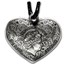 Solomon Islands Silver Eternal Love Heart-Shaped Coin Pendant