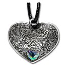 Solomon Islands Silver Eternal Love Heart-Shaped Coin Pendant