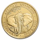 Somalia 1/2 oz Gold African Elephant BU (Random Year)