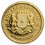 Somalia 1/25 oz Gold African Elephant BU (Random Year)