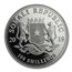 Somalia 1 oz Ag African Wildlife Leopard BU (Random, Abrasions)