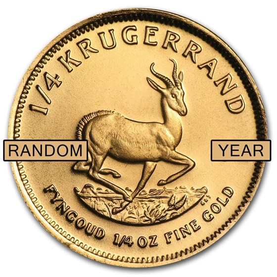South Africa 1/4 oz Gold Krugerrand (Random Year)