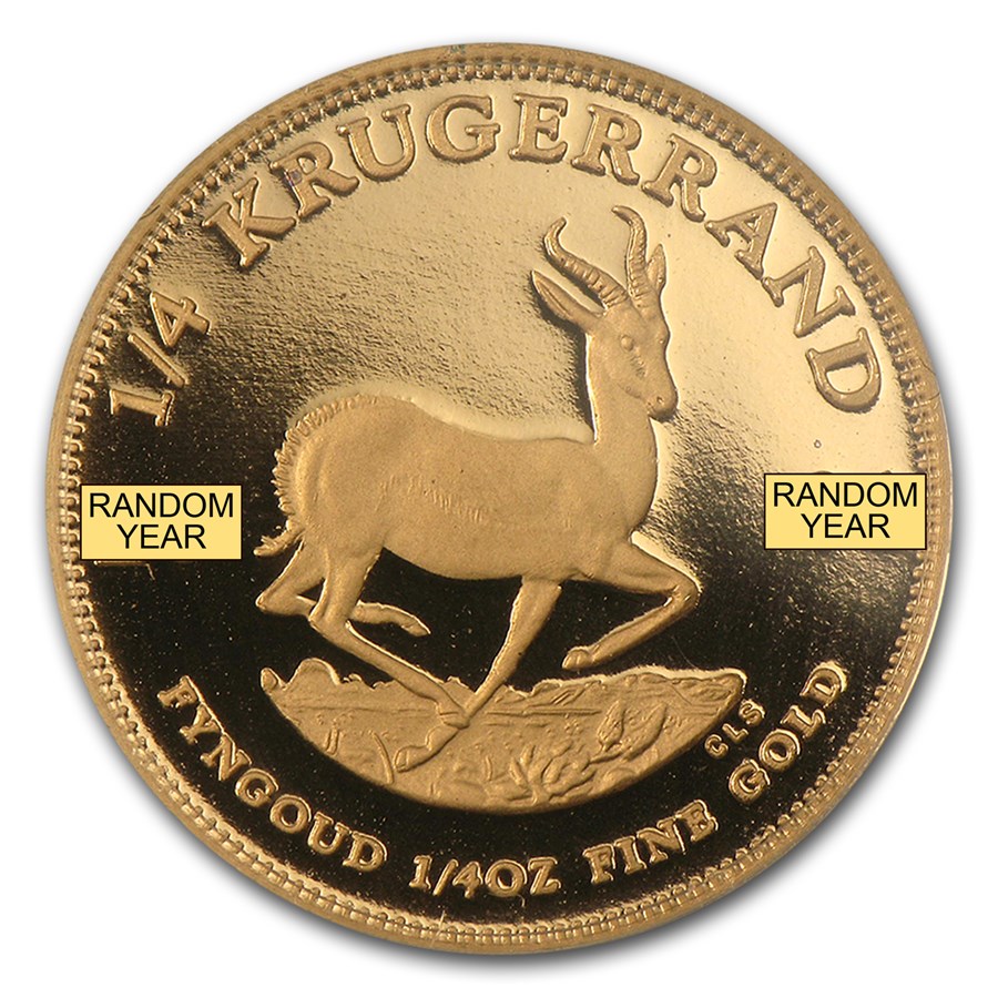 South Africa 1/4 oz Proof Gold Krugerrand (Random Year)