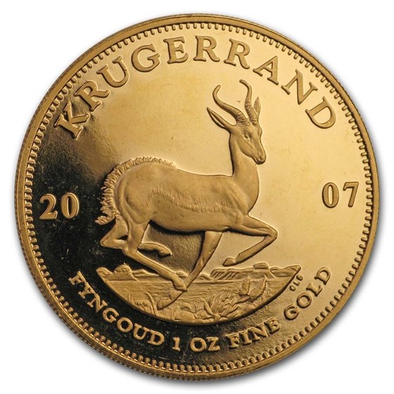 South Africa 1 oz Proof Gold Krugerrand (Random, Abrasions) South Africa 1 oz Proof Gold Krugerrand (Random, Abrasions)