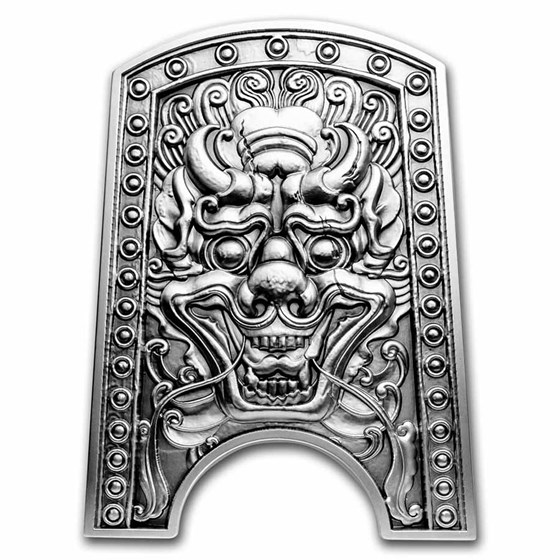 South Korea 1 kilo Silver Doggaebi Chiwoo Shield Stacker South Korea 1 kilo Silver Doggaebi Chiwoo Shield Stacker