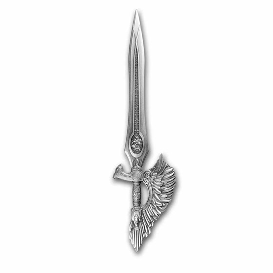 South Korea 2.5 oz Silver Sword of St. Gabriel