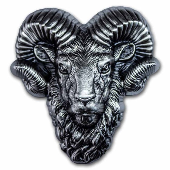 South Korea 2 oz Silver Original Bighorn Ram Stackable South Korea 2 oz Silver Original Bighorn Ram Stackable