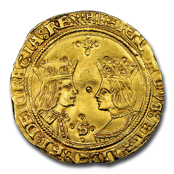 Spain Gold 2 Excelentes Ferdinand & Isab. (1469-1516) MS-61 NGC Spain Gold 2 Excelentes Ferdinand & Isab. (1469-1516) MS-61 NGC