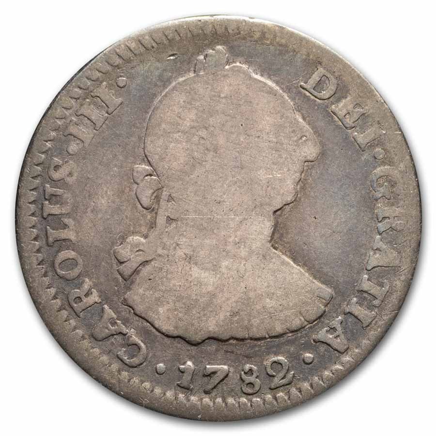 Spanish Colonial Silver 1 Real Portrait Avg Circ