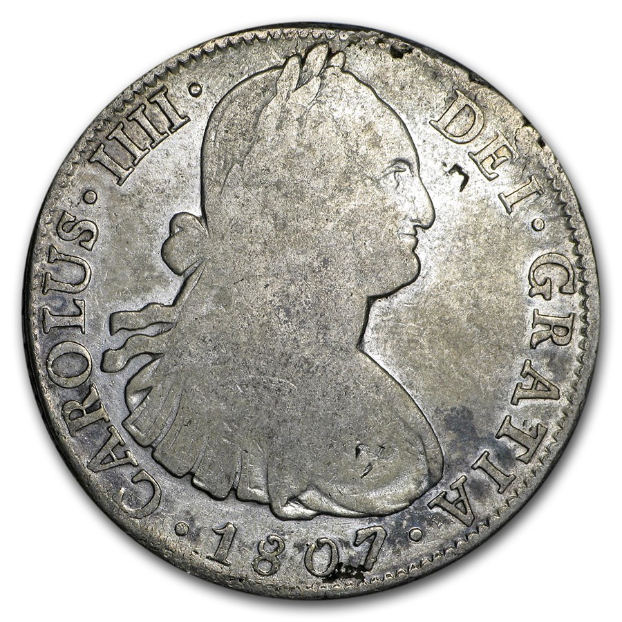 Spanish Empire Silver 8 Reales Portrait and Pillars Coins Cull