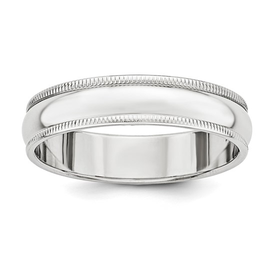 SS 5 mm Half Round Milgrain Size 13 Band SS 5 mm Half Round Milgrain Size 13 Band