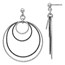 SS and Ruthenium Plated D/C Post Hoop Earrings - 57 mm