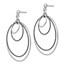 SS and Ruthenium Plated D/C Post Hoop Earrings - 57 mm