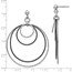 SS and Ruthenium Plated D/C Post Hoop Earrings - 57 mm