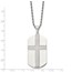 SS Laser Cut Cross Center Dog Tag Necklace - 24 in.