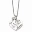 SS Mom with CZ and My Friend Pendant Necklace - 24 in.