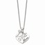 SS Mom with CZ and My Friend Pendant Necklace - 24 in.