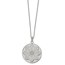 SS Polished Cut-out Flower Circle Necklace - 22 in.