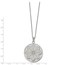 SS Polished Cut-out Flower Circle Necklace - 22 in.
