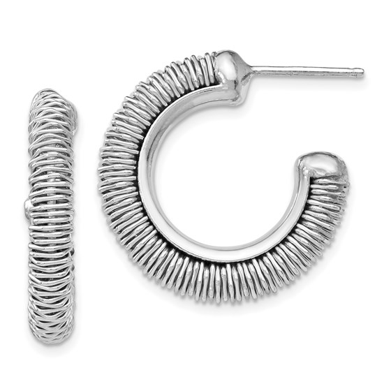 SS Rhodium-plated Fancy Earrings - 23 mm SS Rhodium-plated Fancy Earrings - 23 mm