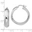 SS Rhodium-plated Hoop Earrings - 27 mm
