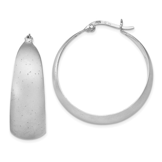 SS Rhodium-plated Radiant Essence Hoop Earrings - 33 mm SS Rhodium-plated Radiant Essence Hoop Earrings - 33 mm