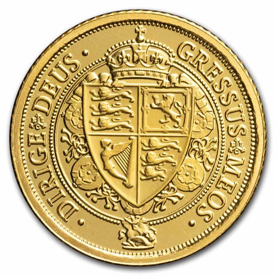 St. Helena 1/4 oz Gold £25 Spade Guinea BU (Random Year) St. Helena 1/4 oz Gold £25 Spade Guinea BU (Random Year)