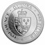 St. Helena 1 oz Silver £1 Spade Guinea Shield (Random, Abrasions)