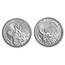 St. Helena 1 oz Silver Queen's Virtues (Random, Abrasions)
