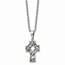 Stainless Steel Antiqued Cross Pendant Necklace - 18 in.