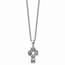 Stainless Steel Antiqued Cross Pendant Necklace - 18 in.