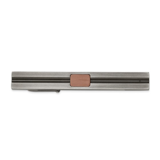 Stainless Steel Antiqued White Bronze Plated Tie Bar