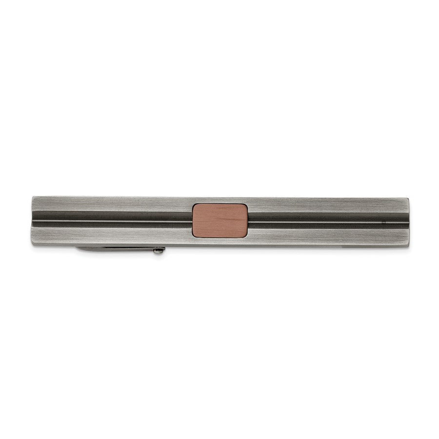 Stainless Steel Antiqued White Bronze Plated Tie Bar