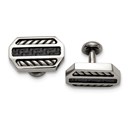 Stainless Steel Black Carbon Cuff Links