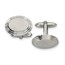 Stainless Steel Brushed and Polished Cuff Links - Oval