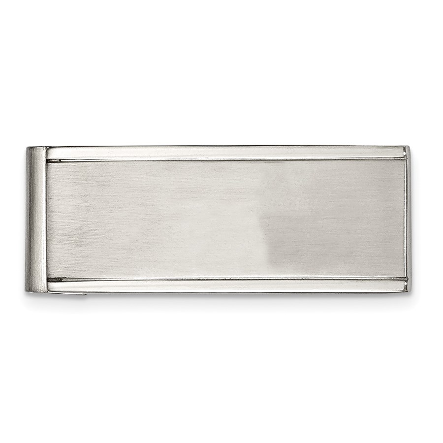 Stainless Steel Brushed & Polished Money Clip