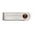 Stainless Steel Brushed with Tiger's Eye Money Clip