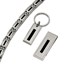 Stainless Steel Enameled Bracelet, Money Clip and Key Ring Set